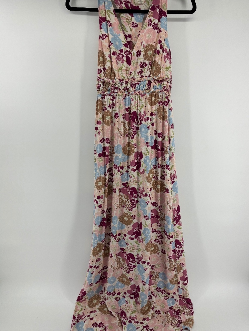 Japan Floral V Neck Maxi Dress